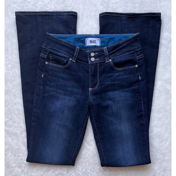 PAIGE Hidden Hills Boot High Rise Double Button Jeans in Super McKinley, Size 27 - Picture 9 of 16